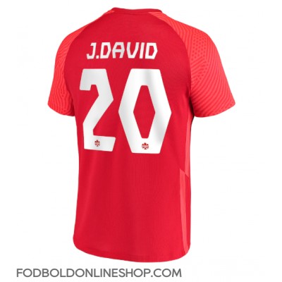 Canada Jonathan David #20 Hjemmebanetrøje VM 2022 Kortærmet